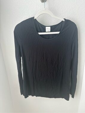 Soma Black Long Sleeve Scoop Neck Tee